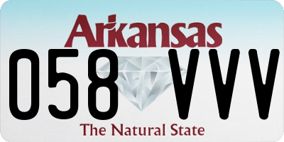 AR license plate 058VVV