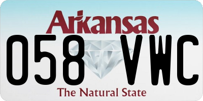 AR license plate 058VWC