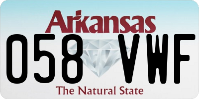 AR license plate 058VWF