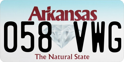 AR license plate 058VWG