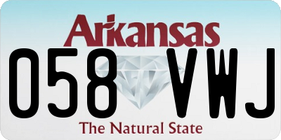 AR license plate 058VWJ