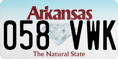 AR license plate 058VWK