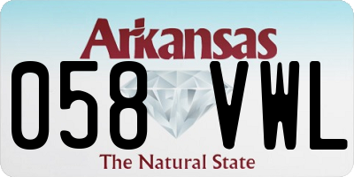 AR license plate 058VWL