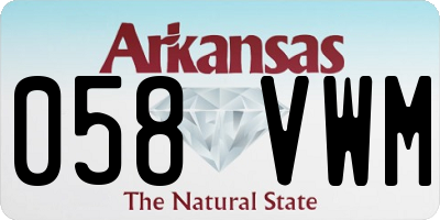 AR license plate 058VWM