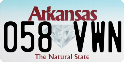 AR license plate 058VWN