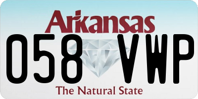 AR license plate 058VWP