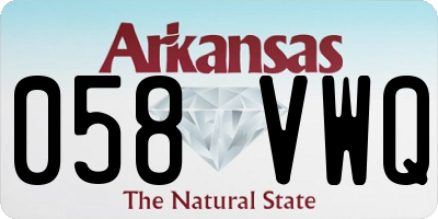 AR license plate 058VWQ