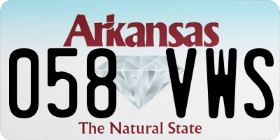 AR license plate 058VWS
