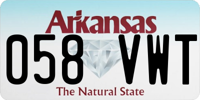 AR license plate 058VWT