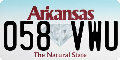 AR license plate 058VWU
