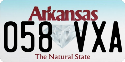 AR license plate 058VXA