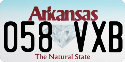 AR license plate 058VXB