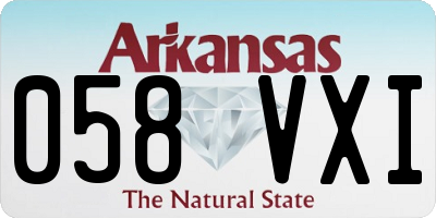 AR license plate 058VXI