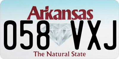 AR license plate 058VXJ