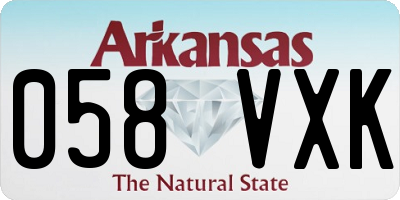 AR license plate 058VXK