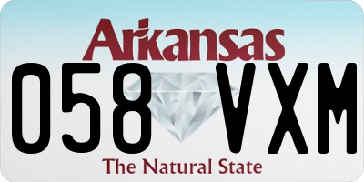 AR license plate 058VXM