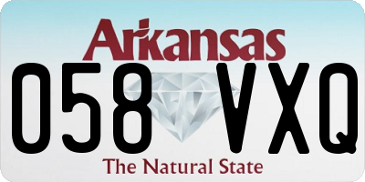 AR license plate 058VXQ