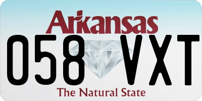 AR license plate 058VXT