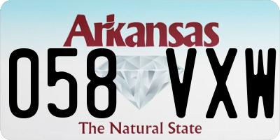 AR license plate 058VXW
