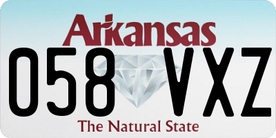 AR license plate 058VXZ
