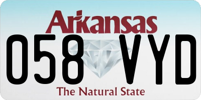AR license plate 058VYD