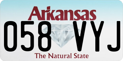 AR license plate 058VYJ