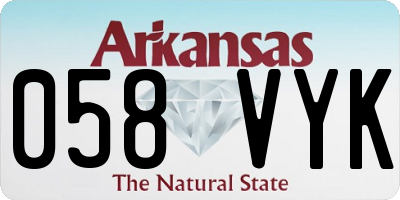 AR license plate 058VYK