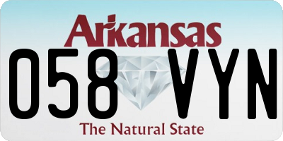 AR license plate 058VYN