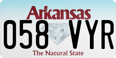 AR license plate 058VYR