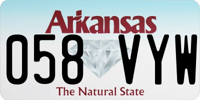 AR license plate 058VYW