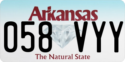 AR license plate 058VYY