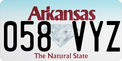 AR license plate 058VYZ