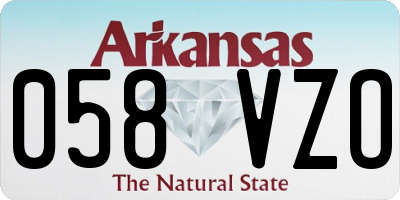AR license plate 058VZO