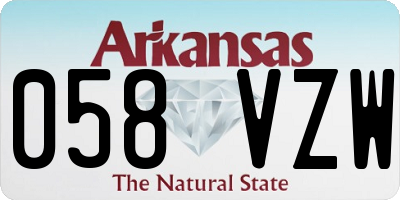 AR license plate 058VZW
