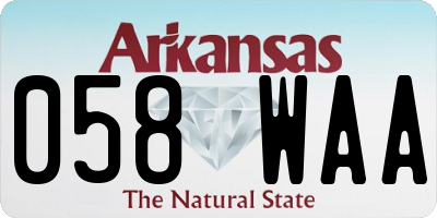 AR license plate 058WAA