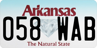 AR license plate 058WAB