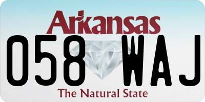 AR license plate 058WAJ
