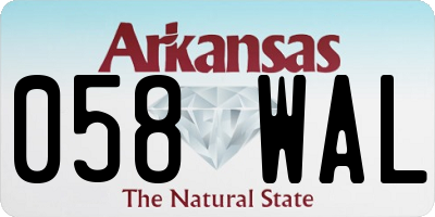 AR license plate 058WAL
