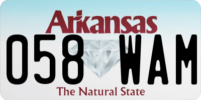 AR license plate 058WAM