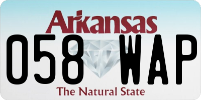 AR license plate 058WAP