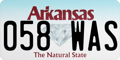 AR license plate 058WAS