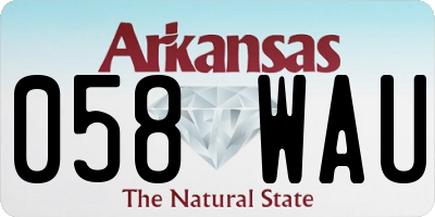 AR license plate 058WAU