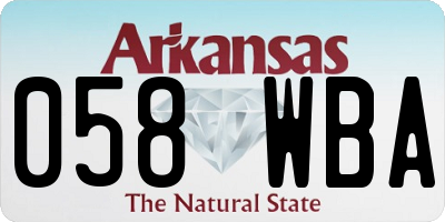 AR license plate 058WBA