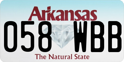 AR license plate 058WBB