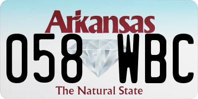 AR license plate 058WBC