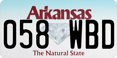 AR license plate 058WBD