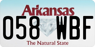 AR license plate 058WBF