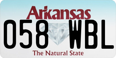 AR license plate 058WBL