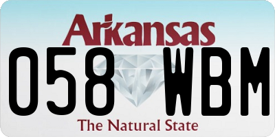 AR license plate 058WBM