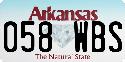 AR license plate 058WBS